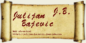 Julijan Bajević vizit kartica